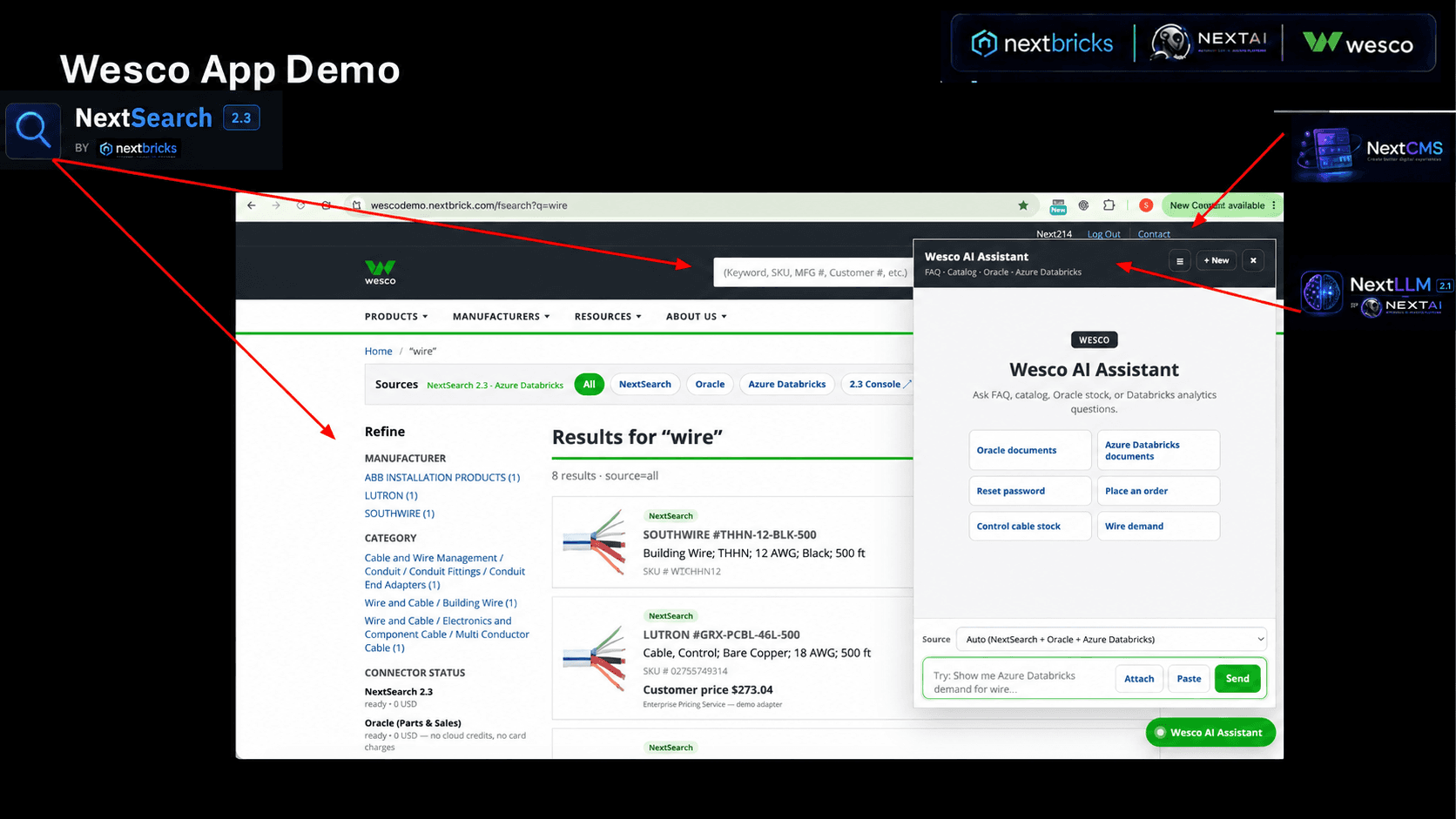 Wesco connected product demo from the provided deck