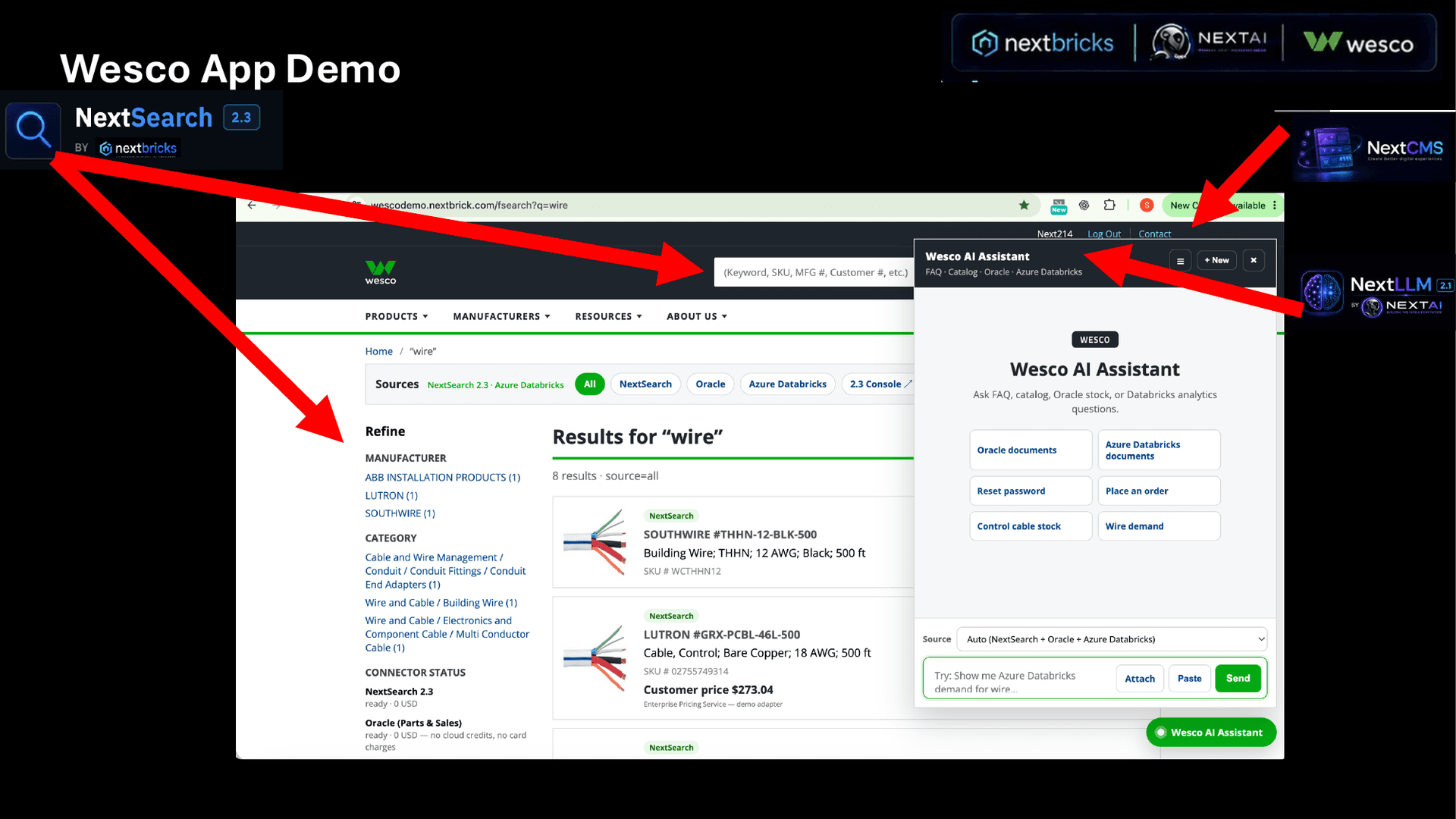 Wesco connected product demo from the provided deck